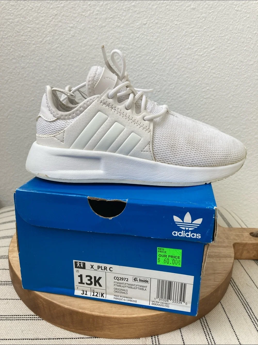 SALE! 50% Off adidas Kids White X_PLR C Lightweight Sneakers Size 13